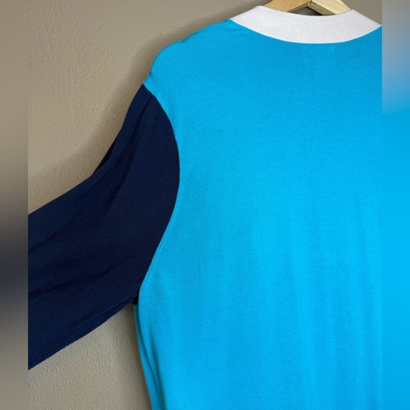 Lands' End Women's Turquoise and Navy Colorblock Duster Cardigan Bold Size XL - Picture 14 of 16